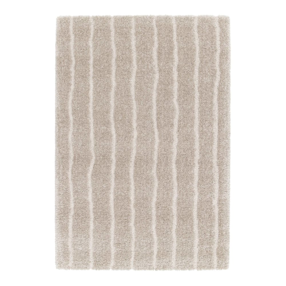 Tapis intérieur motif linéaire taupe 80x150cm — vue 3