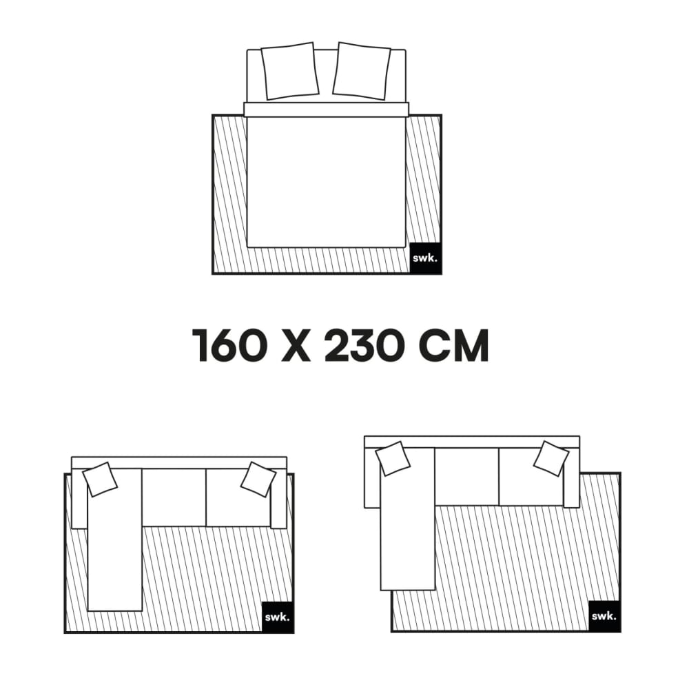 Tapis intérieur motif graphique beige, crème et rose 160x230cm — vue 4