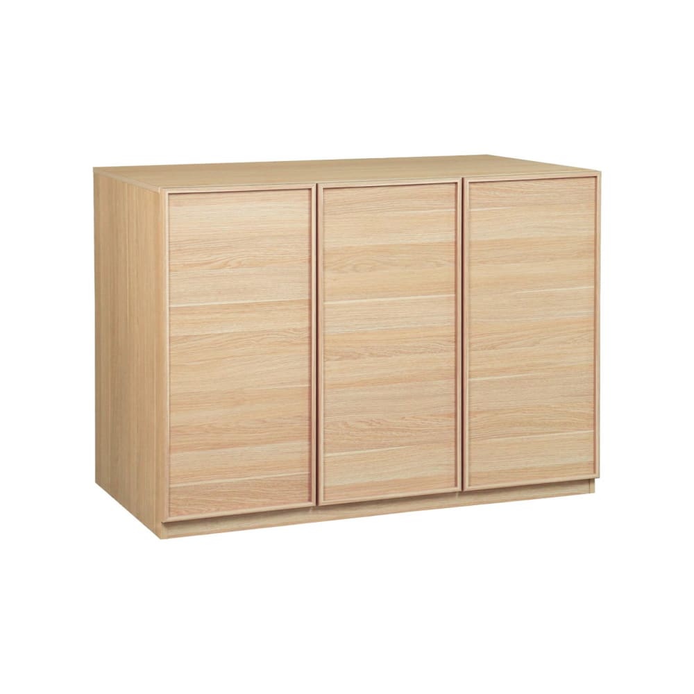 Îlot central de cuisine décor bois 3 portes naturel