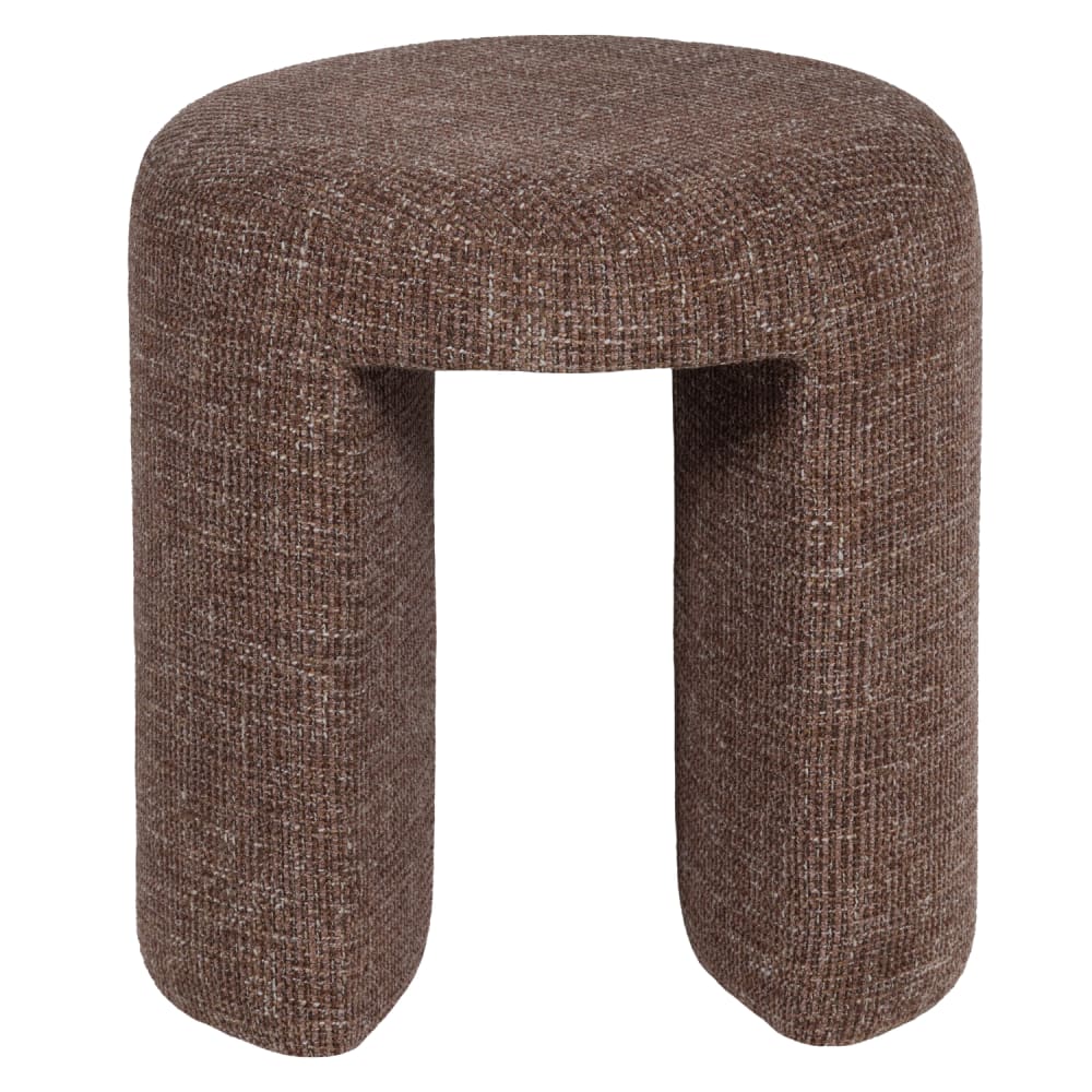 Tabouret rembourré en tissu tissé gros vieux rose Tabouret rembourré en tissu tissé gros vieux rose