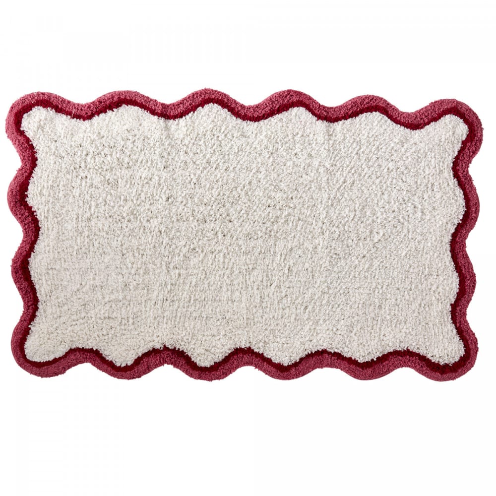 Tapis de bain festonné 100% coton tufté 50x80cm