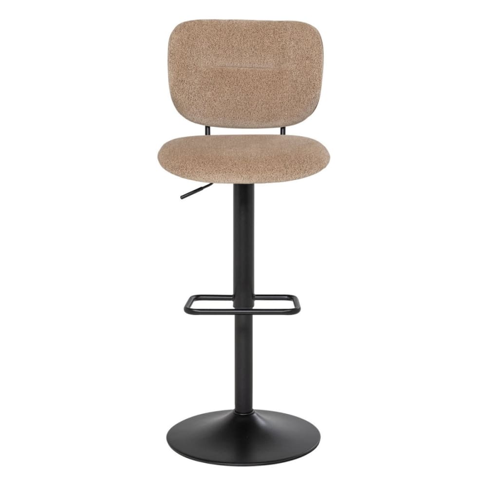 Tabouret de bar réglable en tissu beige Tabouret de bar réglable en tissu beige