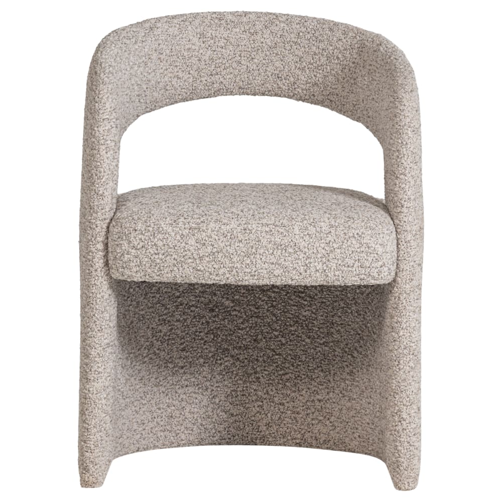 Chaise de salle à manger en bouclé épais naturel