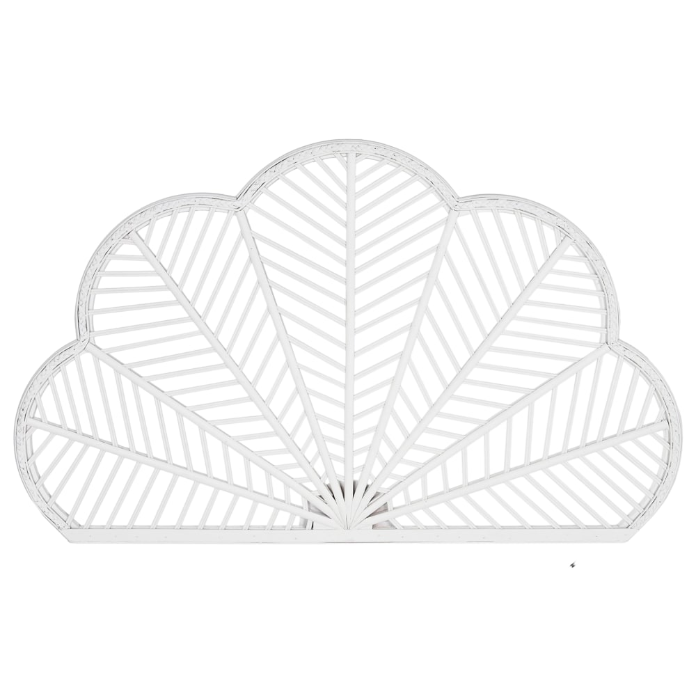 Lot 2 têtes de lit en bambou blanc 118x2x71 cm pour lit 90-105