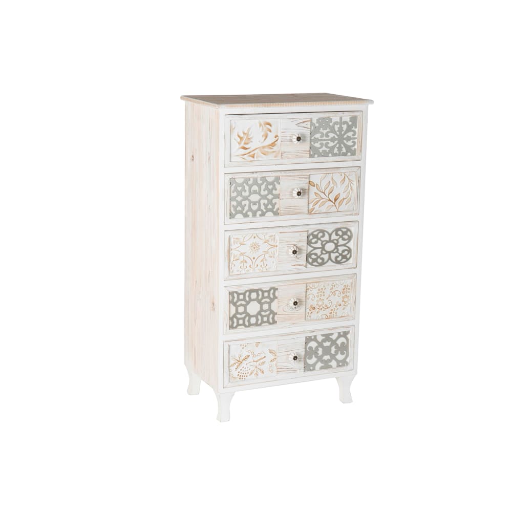 Chiffonnier en bois multicolore 56x34x109 cm