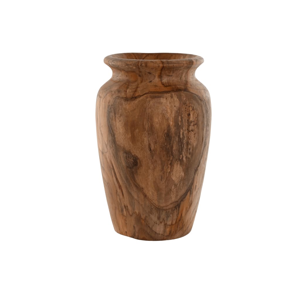 Vase en teck marron 24x24x39 cm