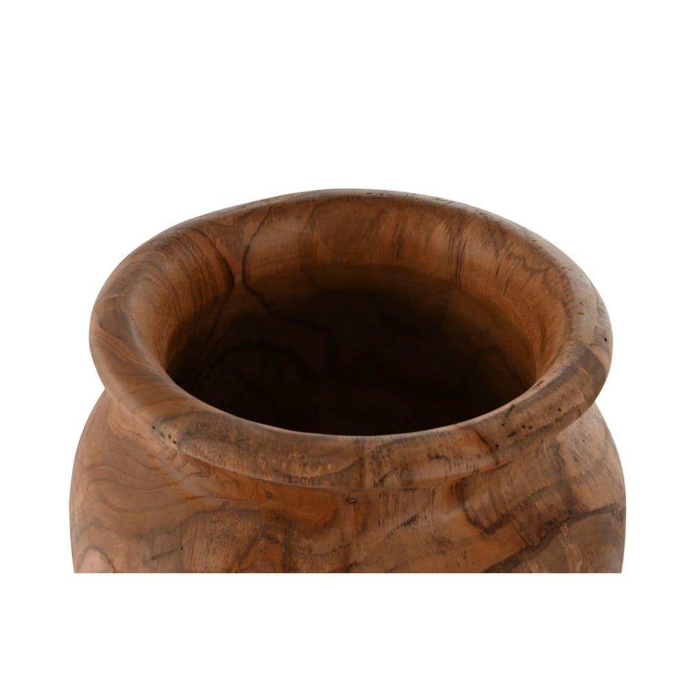 Vase en teck marron 24x24x39 cm — vue 4