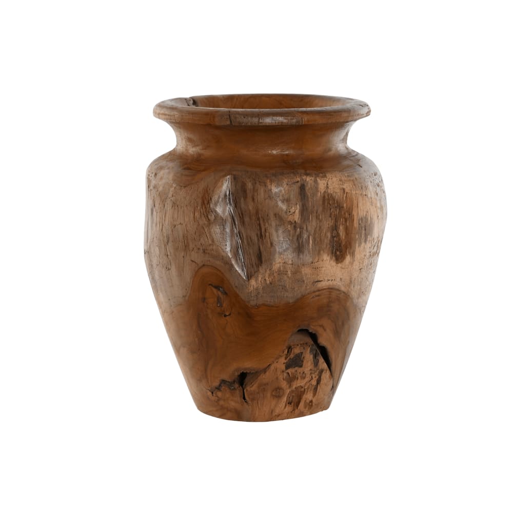 Vase en teck marron 34x34x40 cm