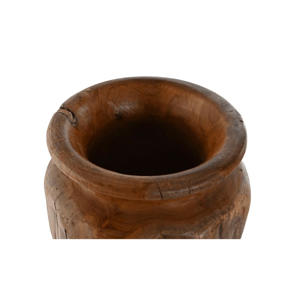 Vase en teck marron 34x34x40 cm — vue 4