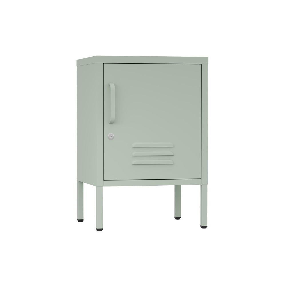 Meuble de chevet avec porte en acier vert 60x40x35 Meuble de chevet avec porte en acier vert 60x40x35
