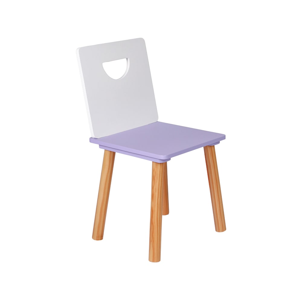 Chaise pour enfants en mdf pin blanc violet 60x33x35 Chaise pour enfants en mdf pin blanc violet 60x33x35