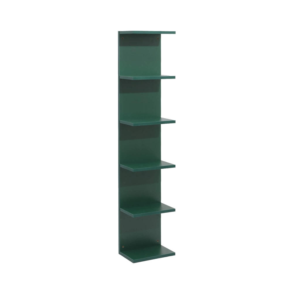 Bibliothèque 6 étagères en mdf vert 120x25x16,5 Bibliothèque 6 étagères en mdf vert 120x25x16,5