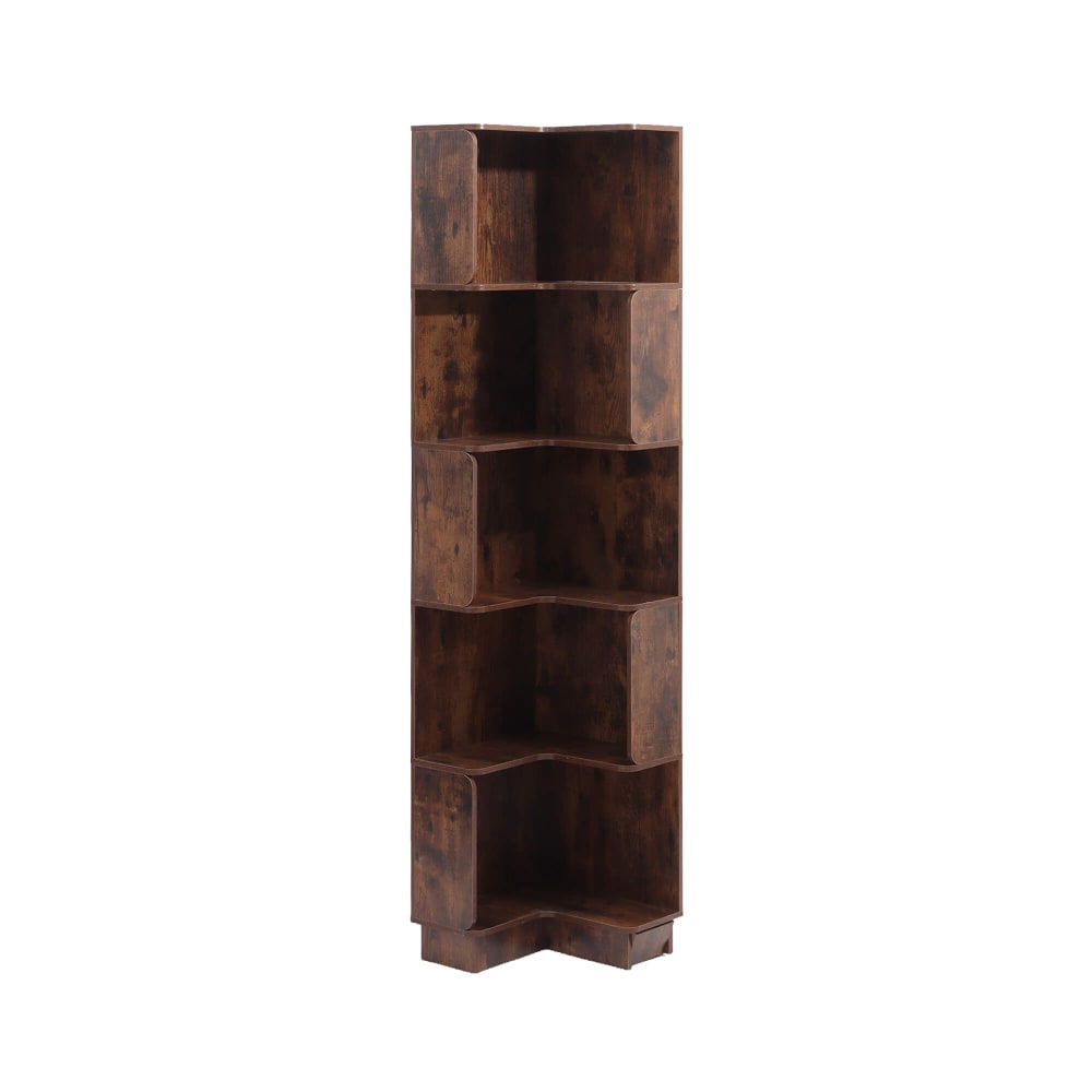 Bibliothèque 6 étagères en mdf bois foncé 175x38,5x37,5 Bibliothèque 6 étagères en mdf bois foncé 175x38,5x37,5