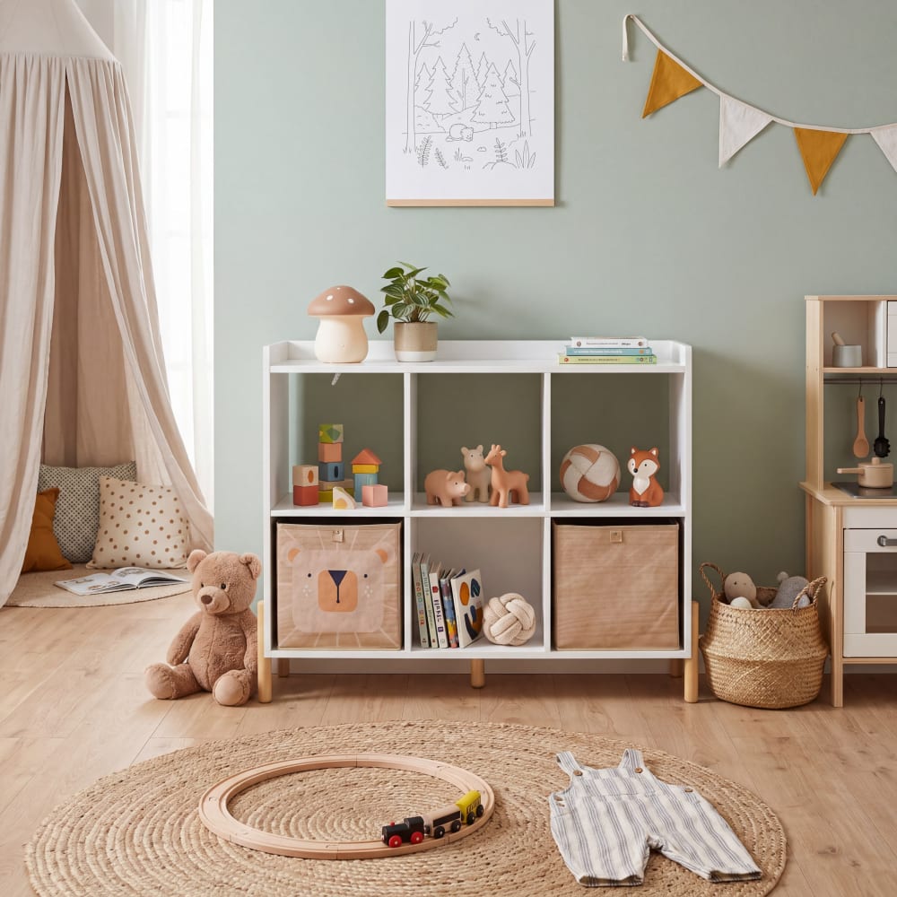 Kinderschrank aus MDF Kiefer Weiß 78x98,5x30 - Maisons Du Monde