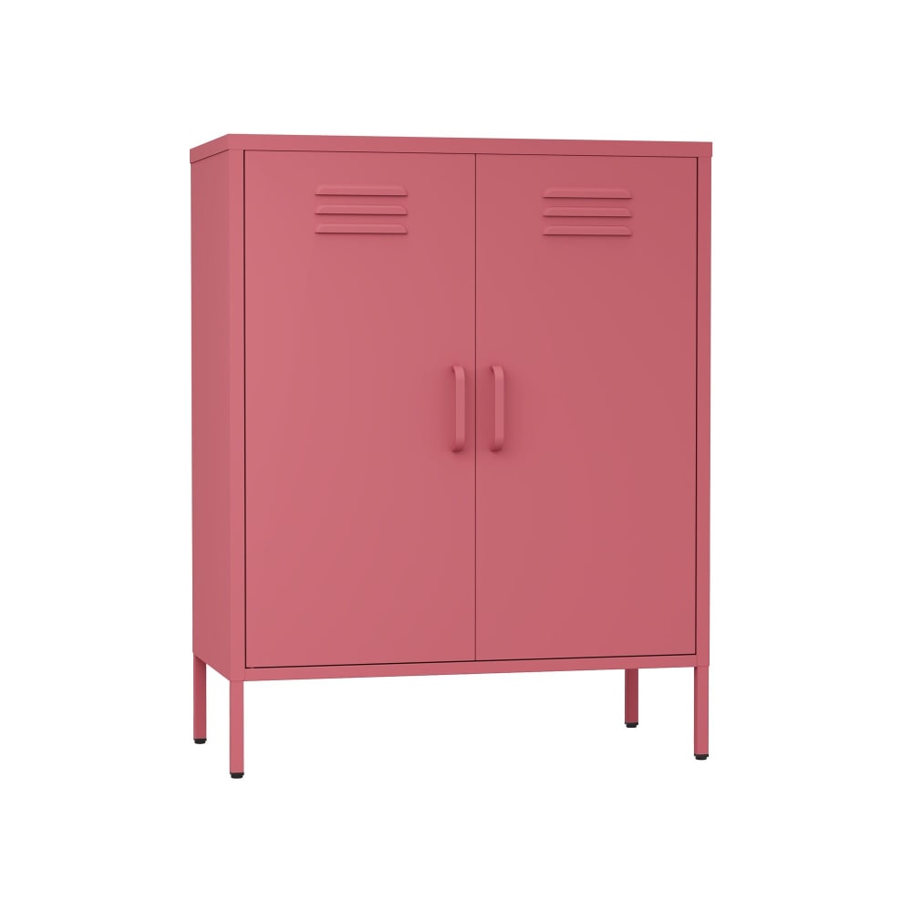 Meuble de rangement 3 étagères en acier rouge 101,5x80x40 Meuble de rangement 3 étagères en acier rouge 101,5x80x40