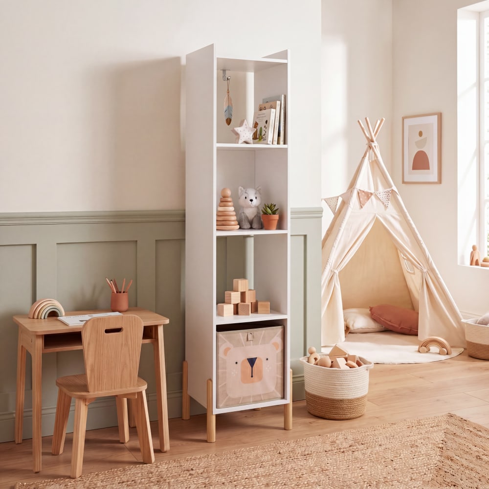 Kinderschrank aus MDF Kiefer Weiß 140x33x30 - Maisons Du Monde