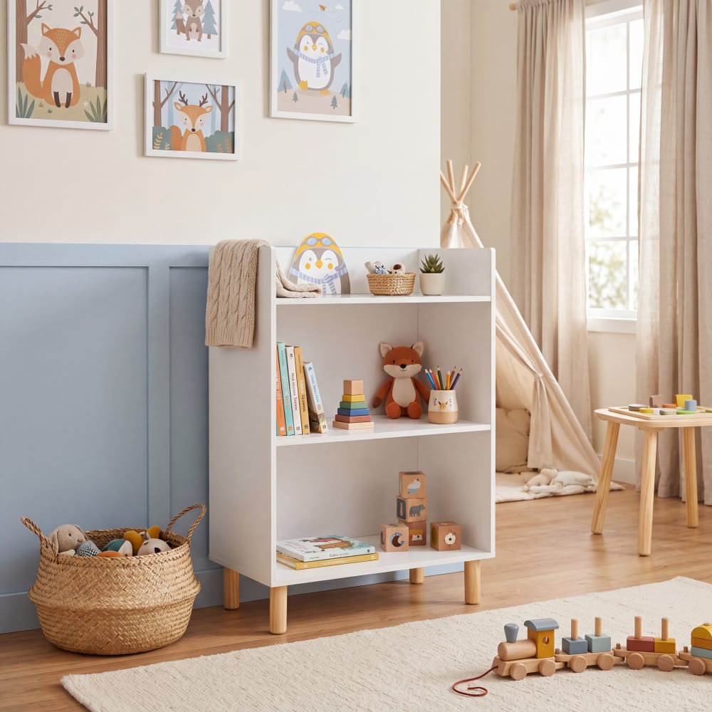 Kinderbücherregal aus MDF Kiefer Weiß 86x55x30 - Maisons Du Monde