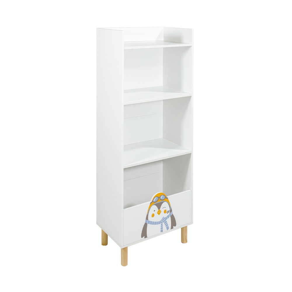 Bibliothèque pour enfants en mdf pin blanc 118x47x30 Bibliothèque pour enfants en mdf pin blanc 118x47x30