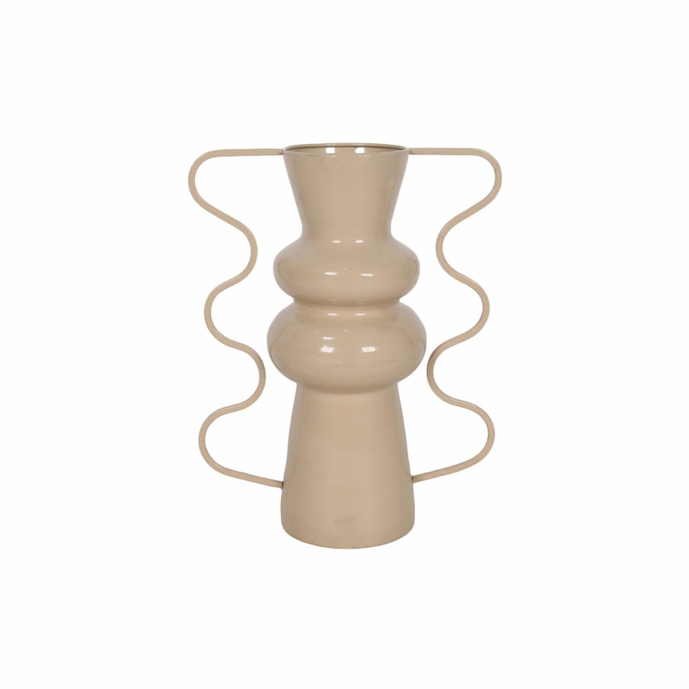 Vase décoratif d’intérieur en métal beige 34x28x14 Vase décoratif d’intérieur en métal beige 34x28x14