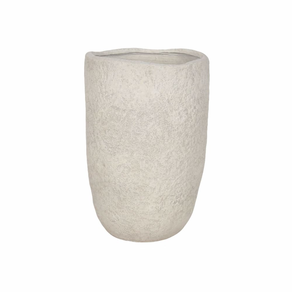 Vase pour plantes d’intérieur en MGO blanc 66,5x44x44 Vase pour plantes d’intérieur en MGO blanc 66,5x44x44
