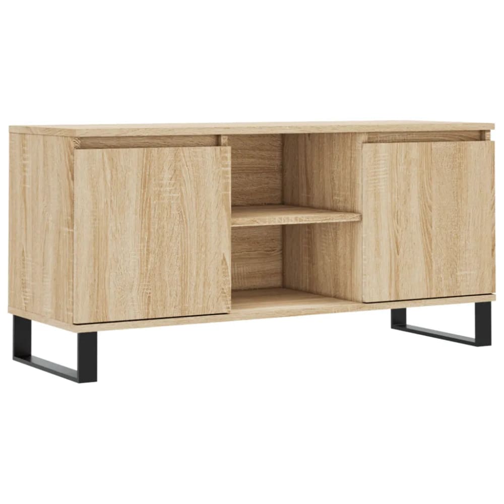 Meuble tv avec grand bois beige 104 x 35 x 50 cm Meuble tv avec grand bois beige 104 x 35 x 50 cm