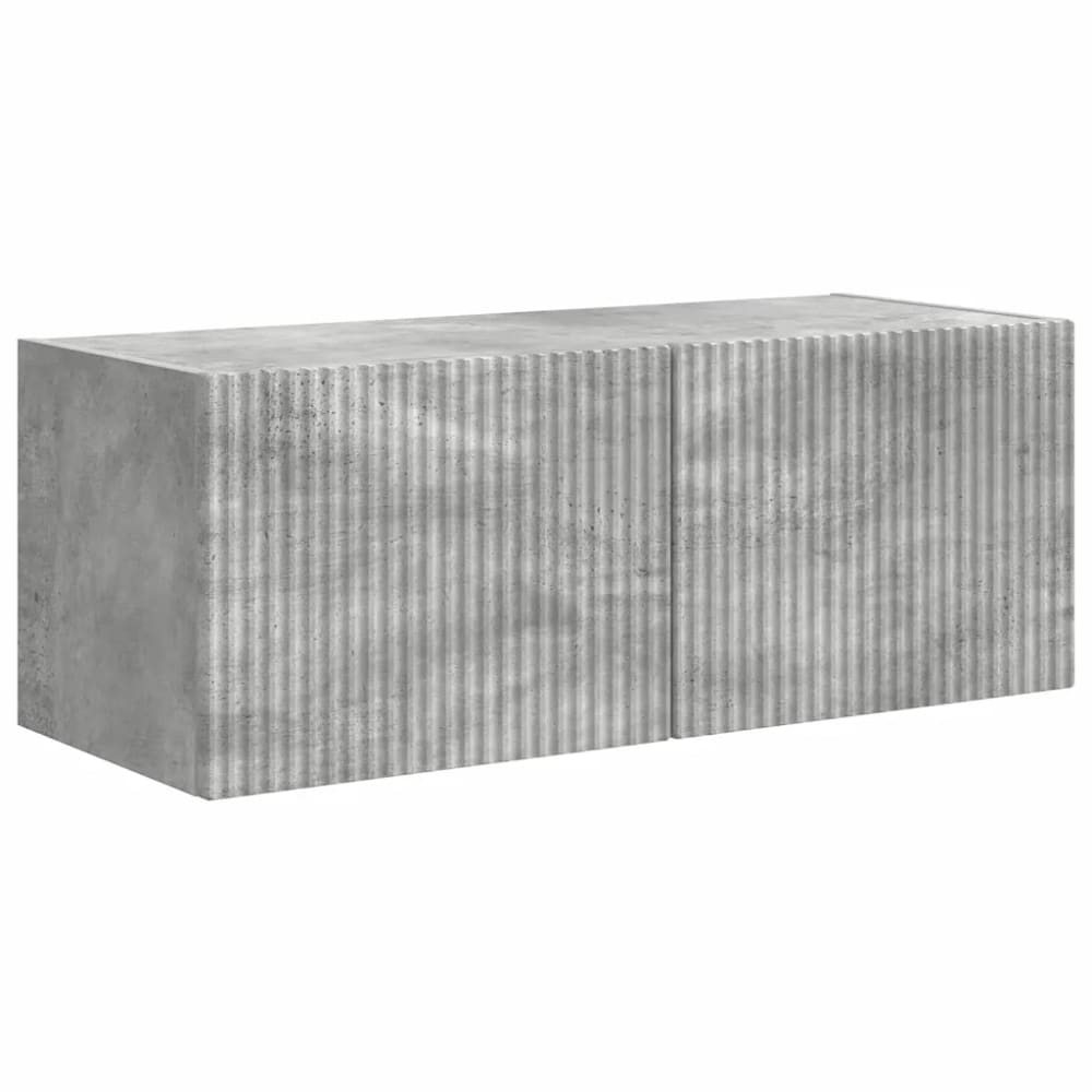 Meuble tv mural moderne bois marron 78.5 x 31 x 29.5 cm