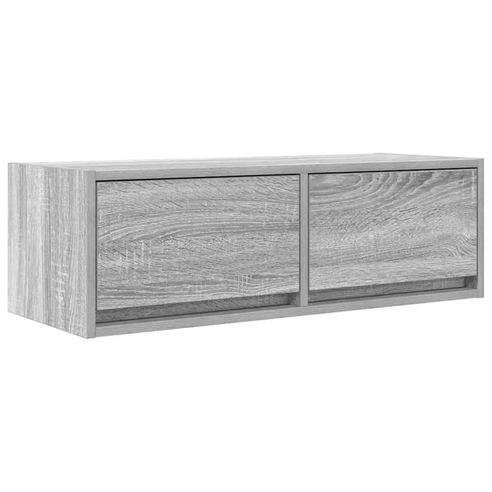 Meuble tv mural pratique bois marron 80 x 31 x 25.5 cm Meuble tv mural pratique bois marron 80 x 31 x 25.5 cm