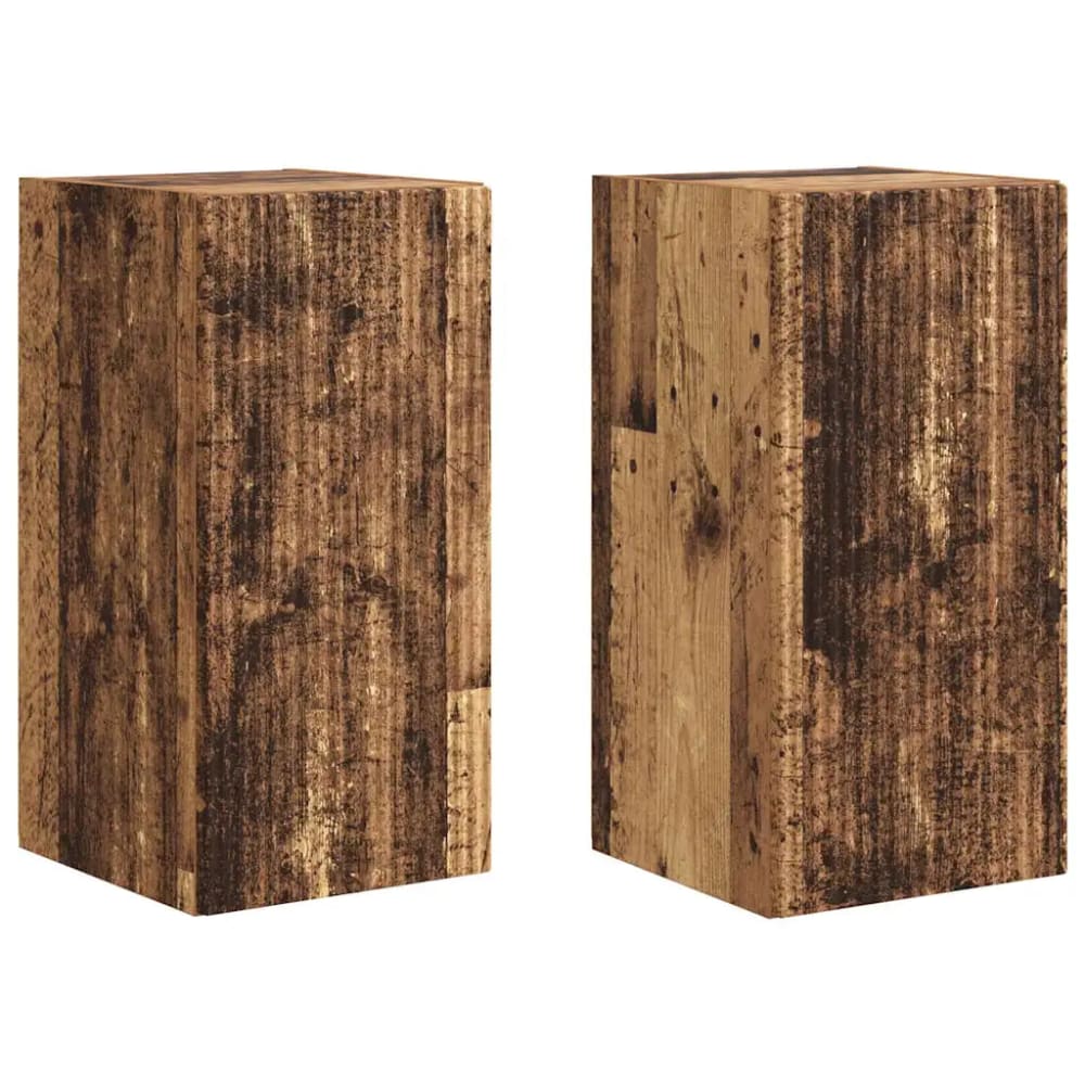 Meuble tv mural moderne bois marron 30 x 31 x 60 cm