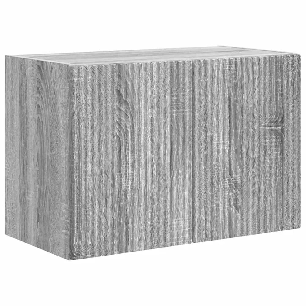 Meuble tv mural rectangulaire bois marron 59.5 x 31 x 40 cm