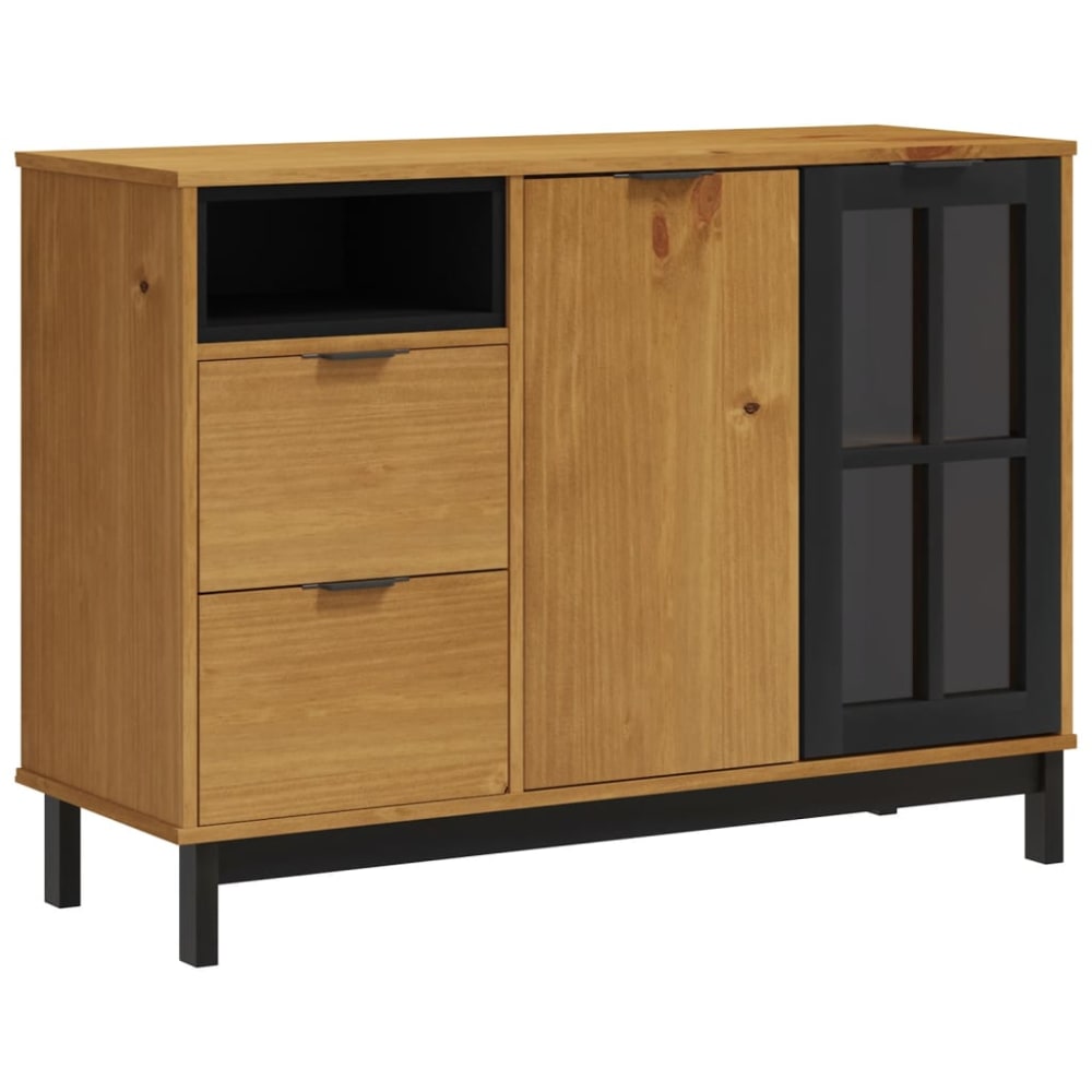 Bahut commode armoire bois marron 110 x 40 x 80 cm Bahut commode armoire bois marron 110 x 40 x 80 cm