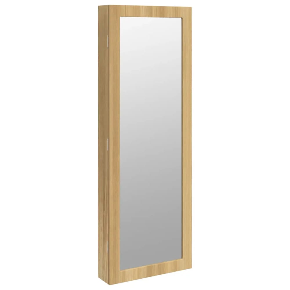 Armoire à bijoux murale bois blanche 37.5 x 10 x 106 cm