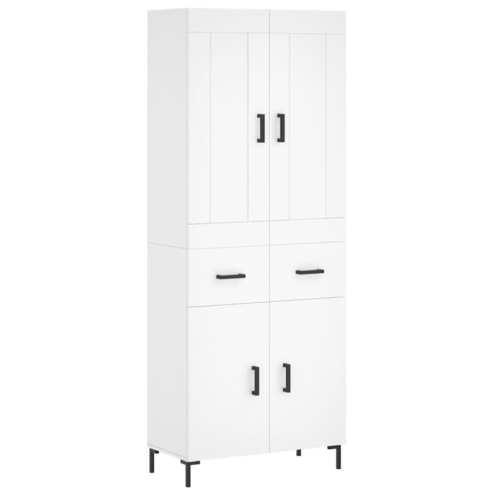 Bahut commode armoire bois blanche 69.5 x 34 x 180 cm Bahut commode armoire bois blanche 69.5 x 34 x 180 cm