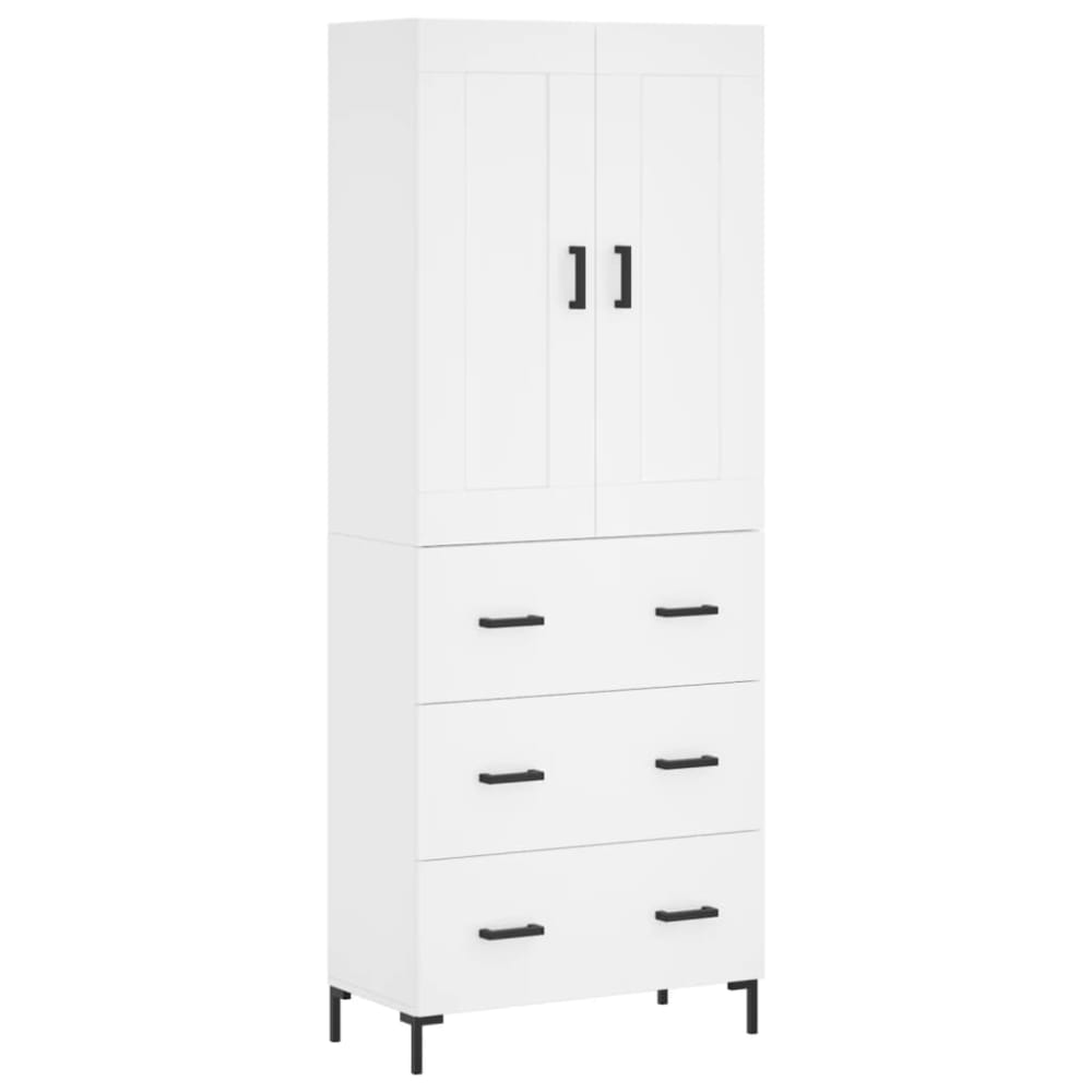 Bahut commode armoire bois blanche 69.5 x 34 x 180 cm Bahut commode armoire bois blanche 69.5 x 34 x 180 cm