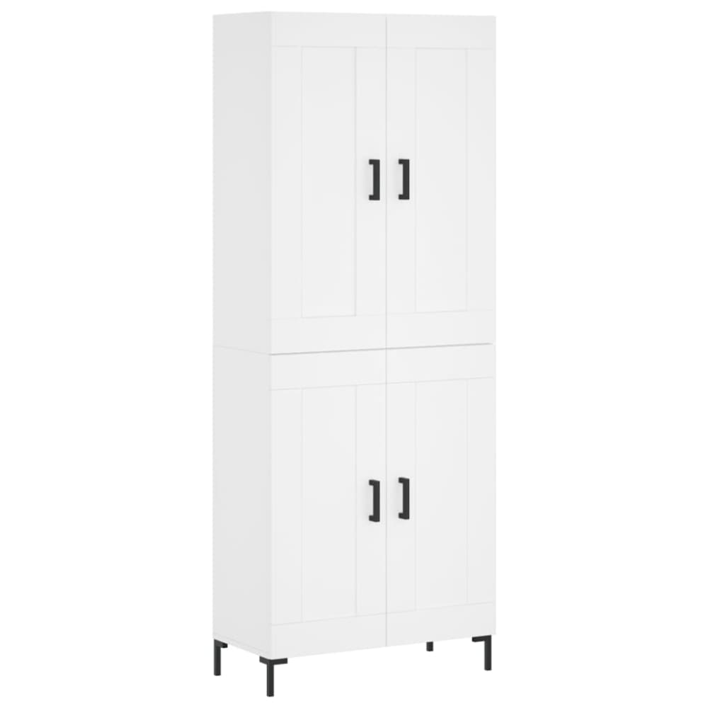 Bahut commode armoire bois blanche 69.5 x 34 x 180 cm