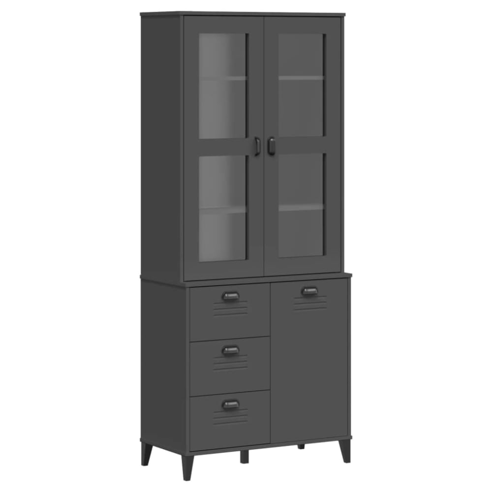 Bahut commode armoire bois marron 80 x 40 x 190 cm Bahut commode armoire bois marron 80 x 40 x 190 cm