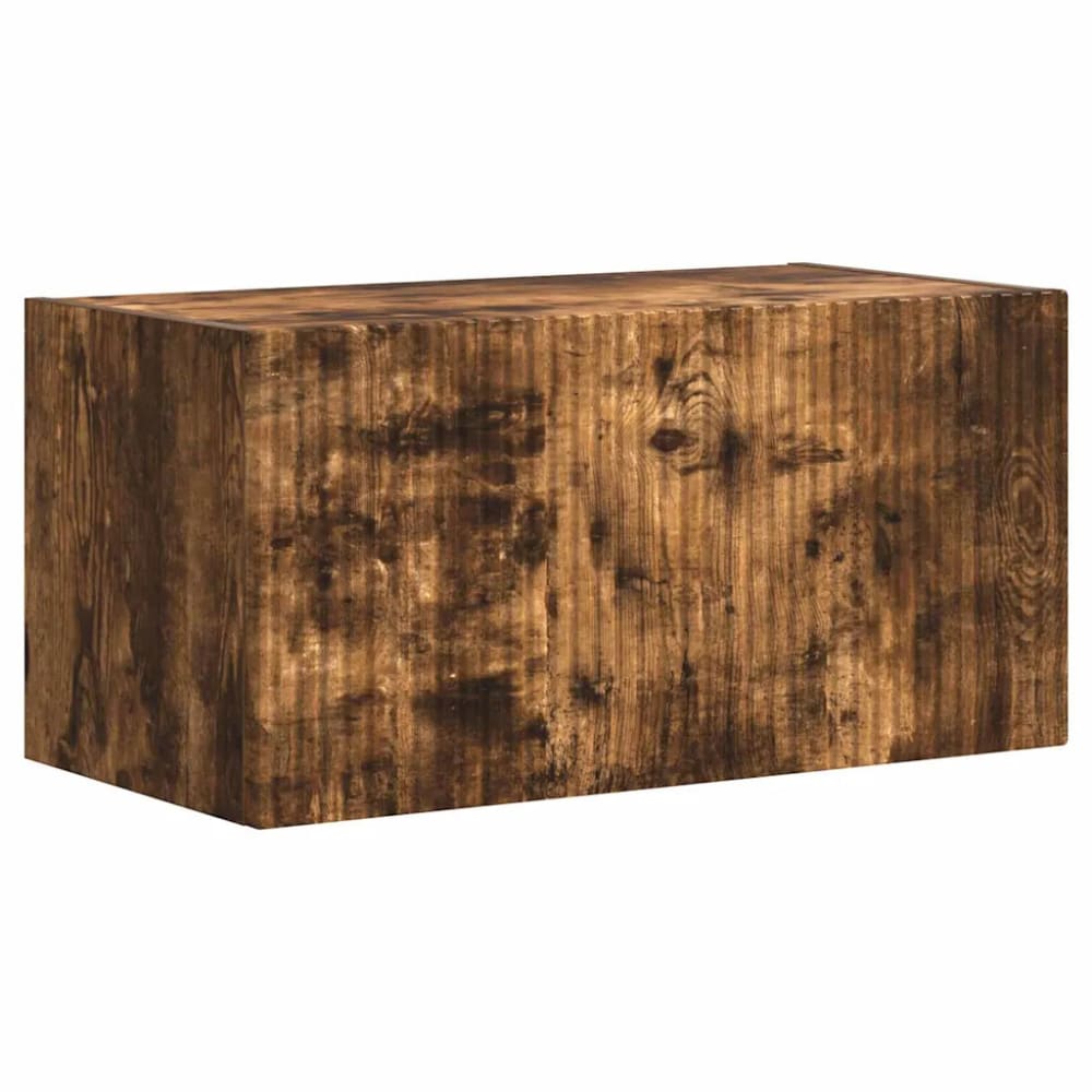 Meuble tv mural moderne bois beige 60 x 31 x 29.5 cm