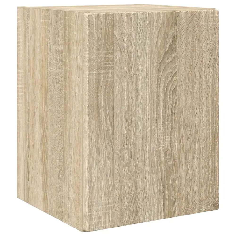 Meuble tv mural moderne bois marron 30 x 31 x 40 cm