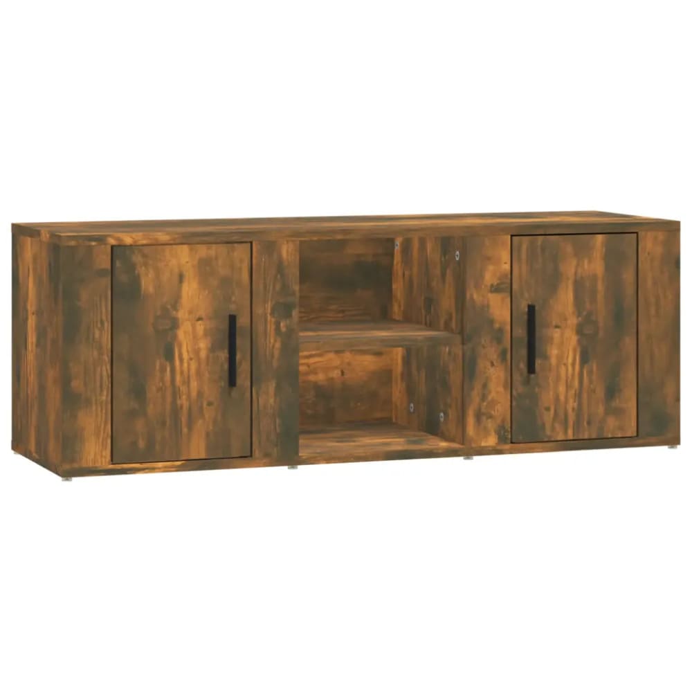 Meuble tv moderne pratique bois beige 100 x 31.5 x 35 cm