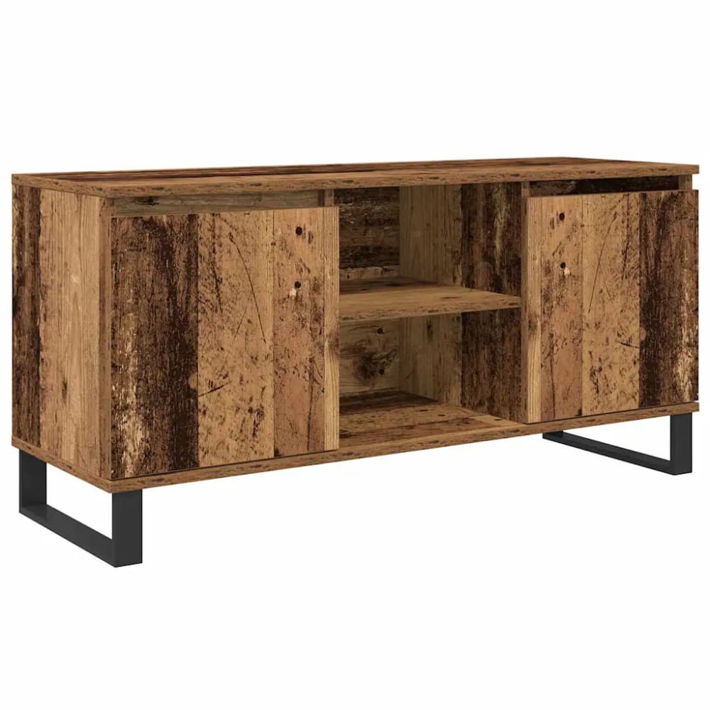 Meuble tv rectangulaire moderne bois marron 104 x 35 x 50 cm Meuble tv rectangulaire moderne bois marron 104 x 35 x 50 cm