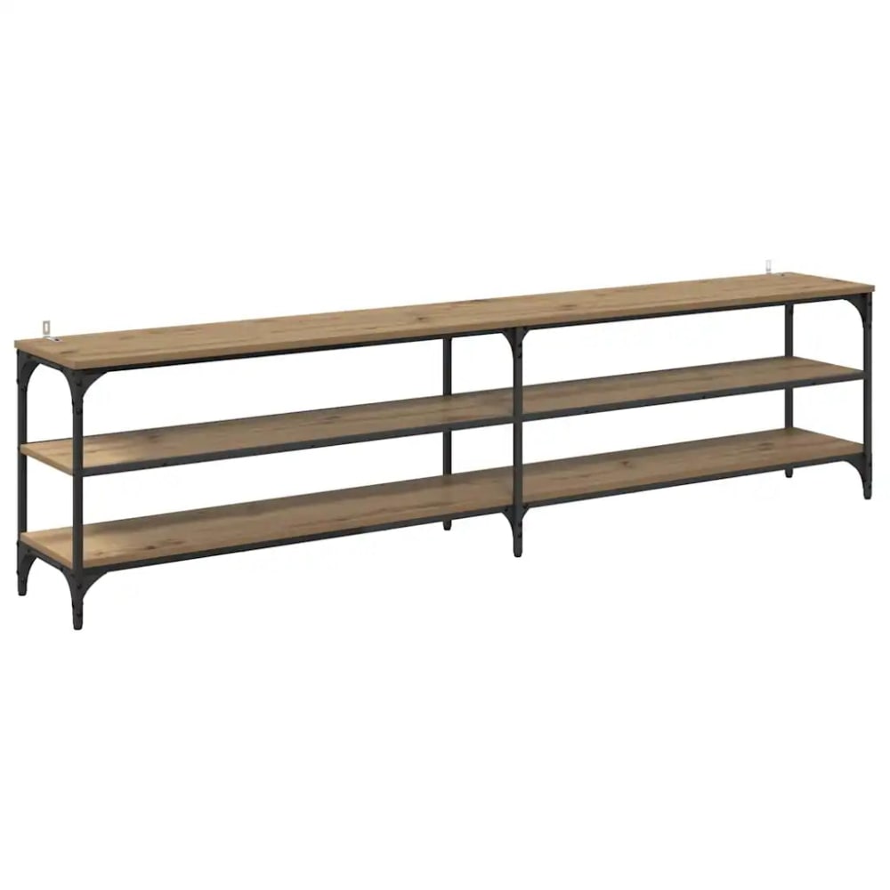 Meuble tv rustique avec bois beige 200 x 30 x 50 cm