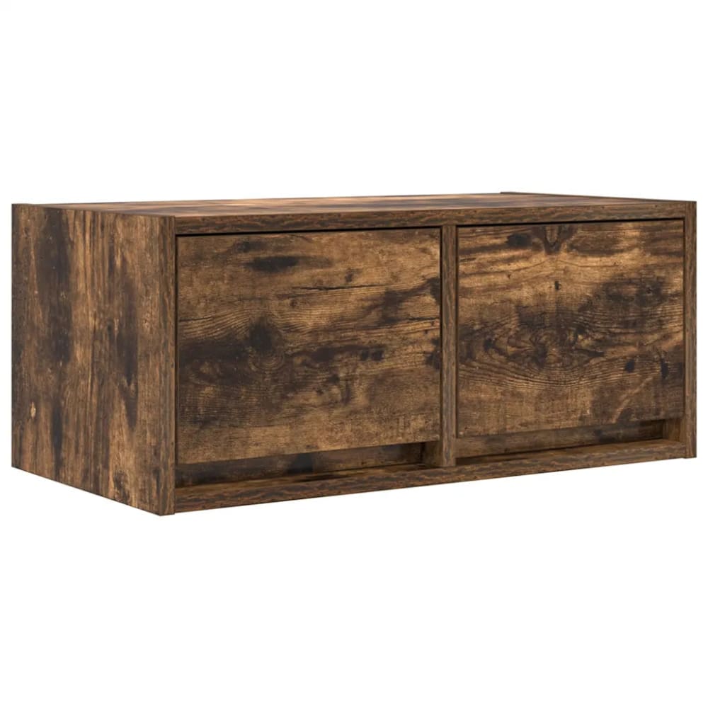 Meuble tv mural contemporain bois beige 60 x 31 x 25.5 cm Meuble tv mural contemporain bois beige 60 x 31 x 25.5 cm