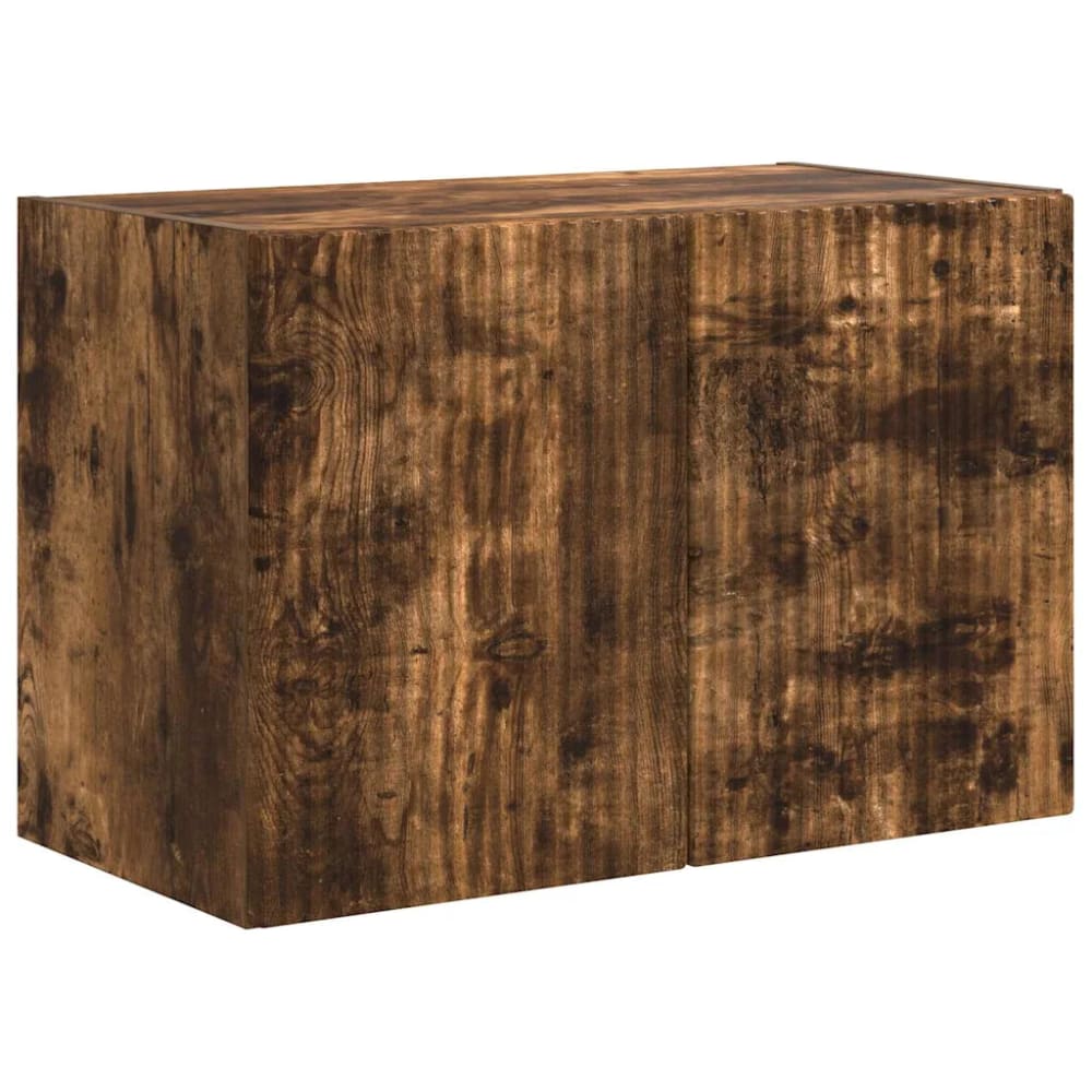 Meuble tv mural rectangulaire bois beige 59.5 x 31 x 40 cm Meuble tv mural rectangulaire bois beige 59.5 x 31 x 40 cm