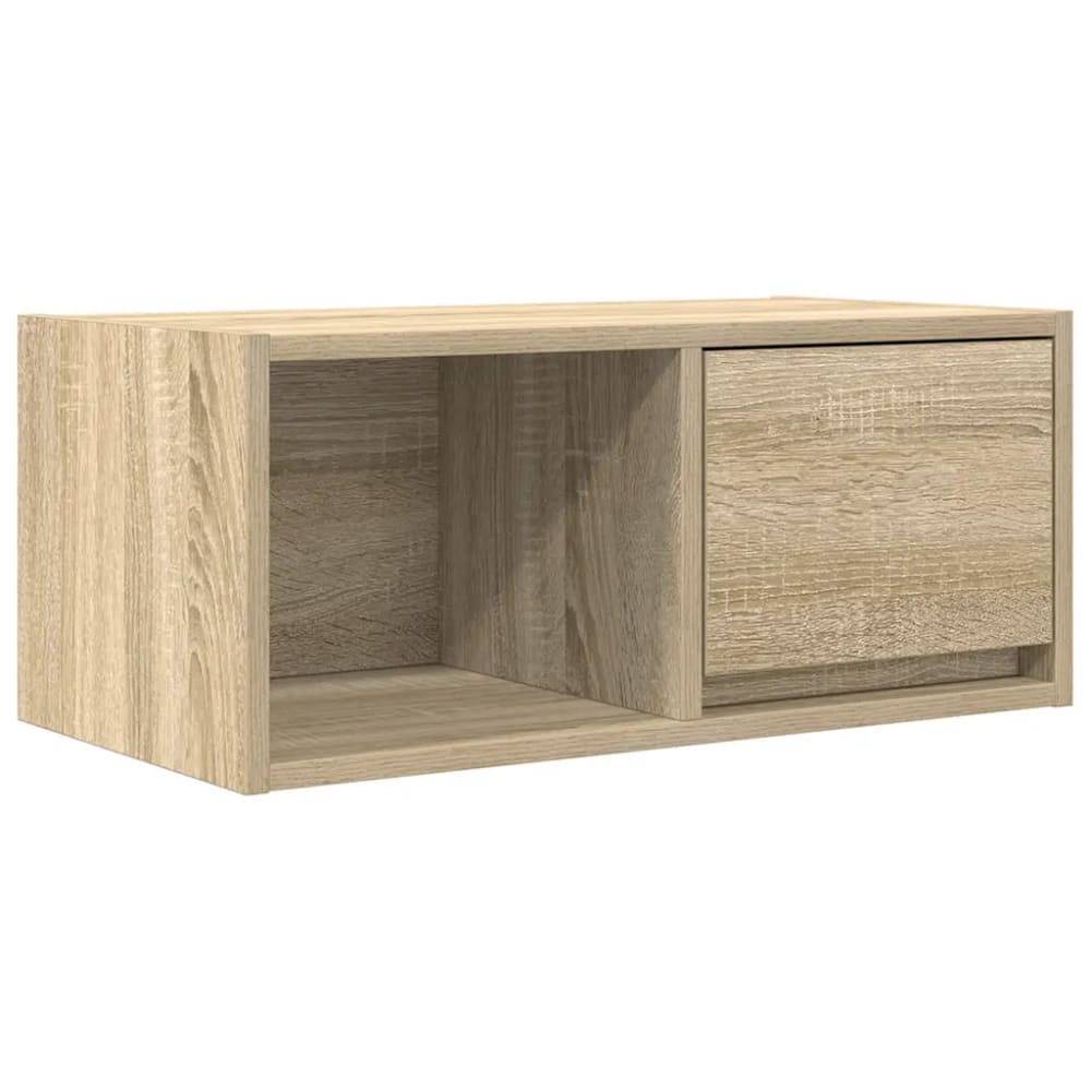 Meuble tv mural design bois beige 60 x 31 x 25.5 cm Meuble tv mural design bois beige 60 x 31 x 25.5 cm