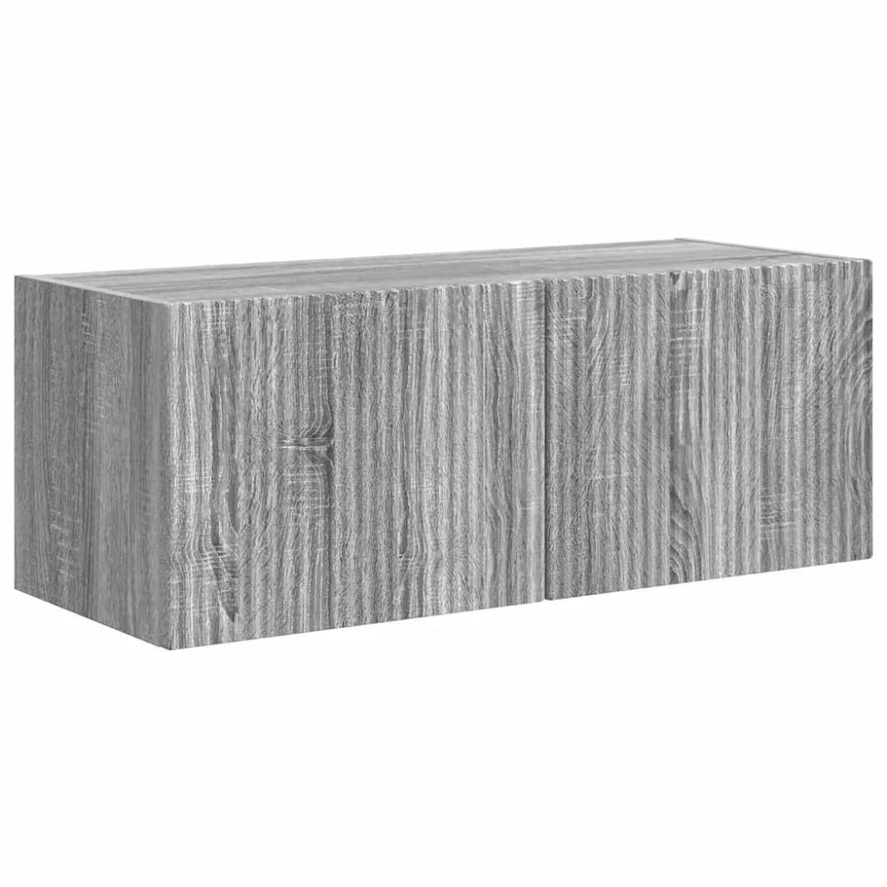 Meuble tv mural moderne bois marron 78.5 x 31 x 29.5 cm Meuble tv mural moderne bois marron 78.5 x 31 x 29.5 cm