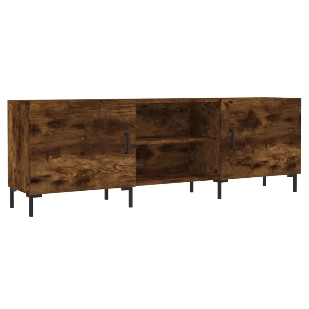 Meuble tv moderne rangement bois beige 150 x 30 x 50 cm