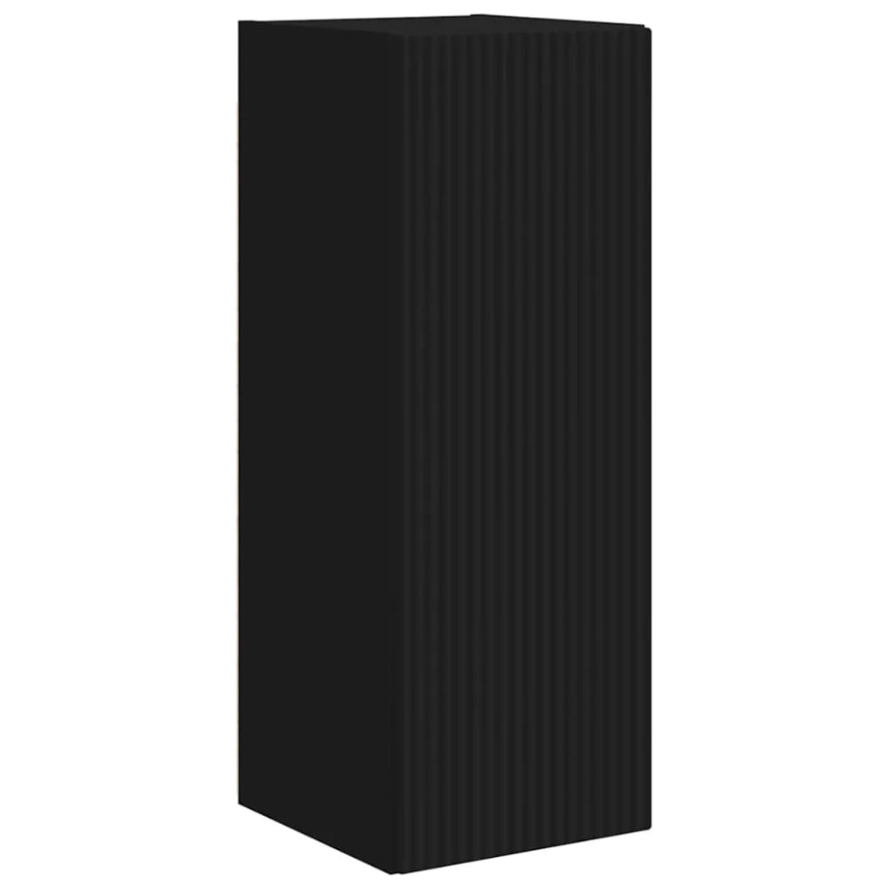 Meuble tv mural moderne bois marron 30 x 31 x 80 cm