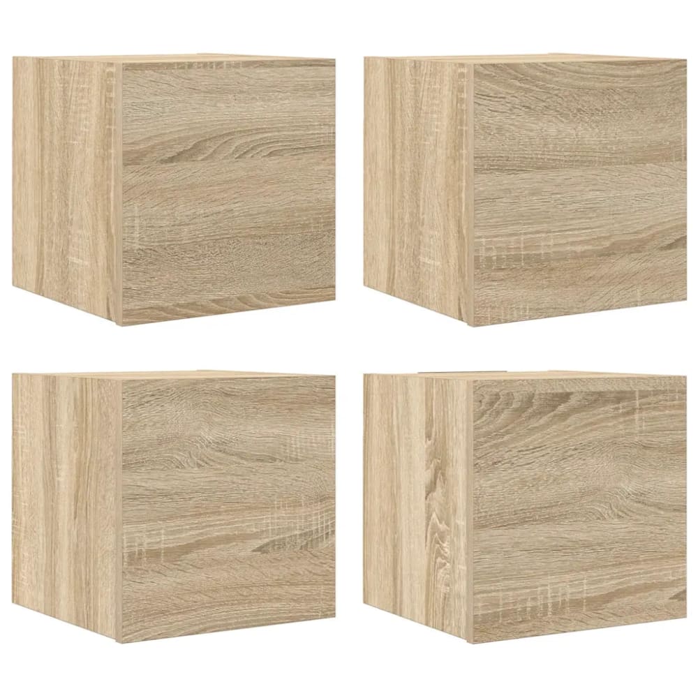 Lot de 4 meubles bois beige 30.5 x 30 x 30 cm