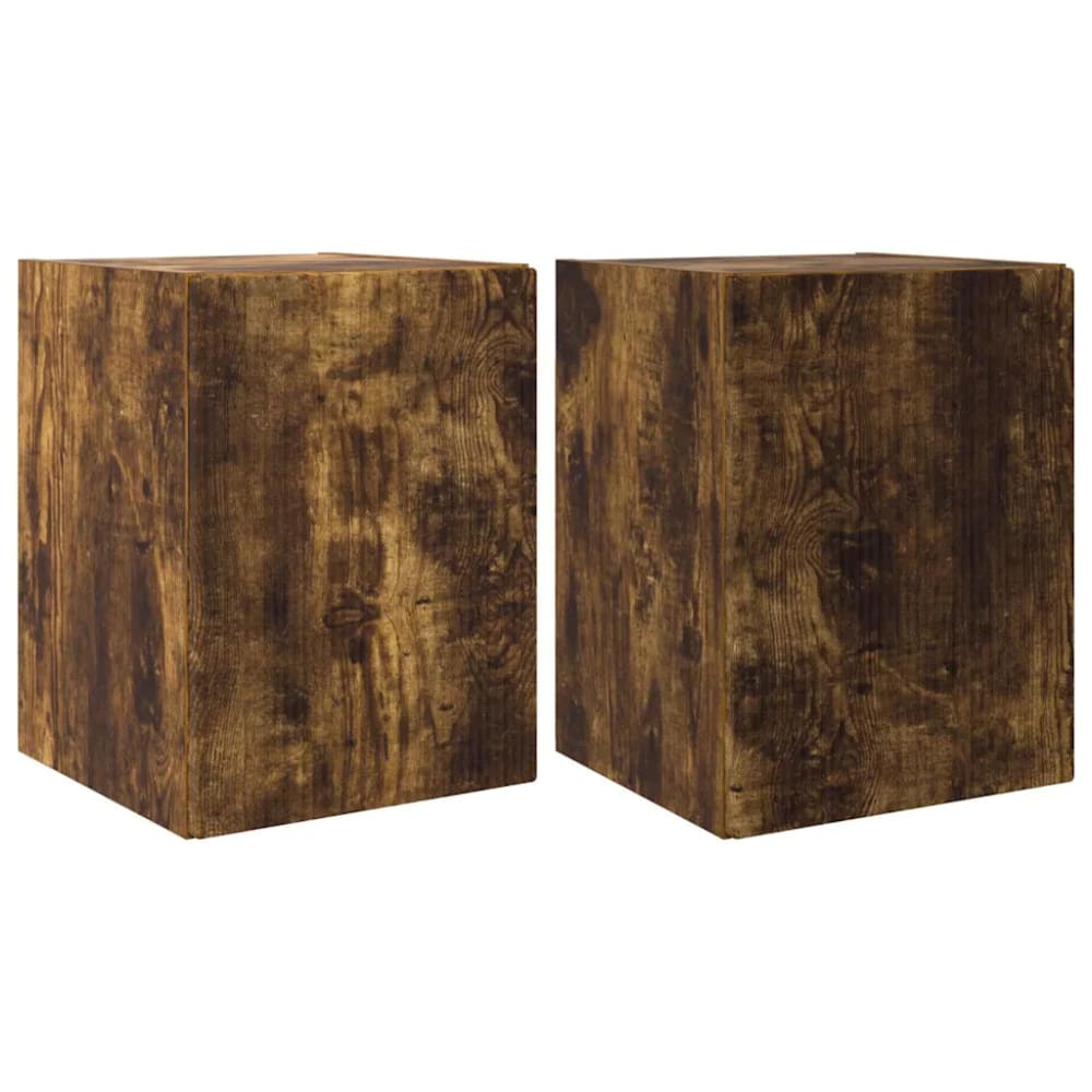 Meuble tv mural moderne bois beige 30 x 31 x 40 cm