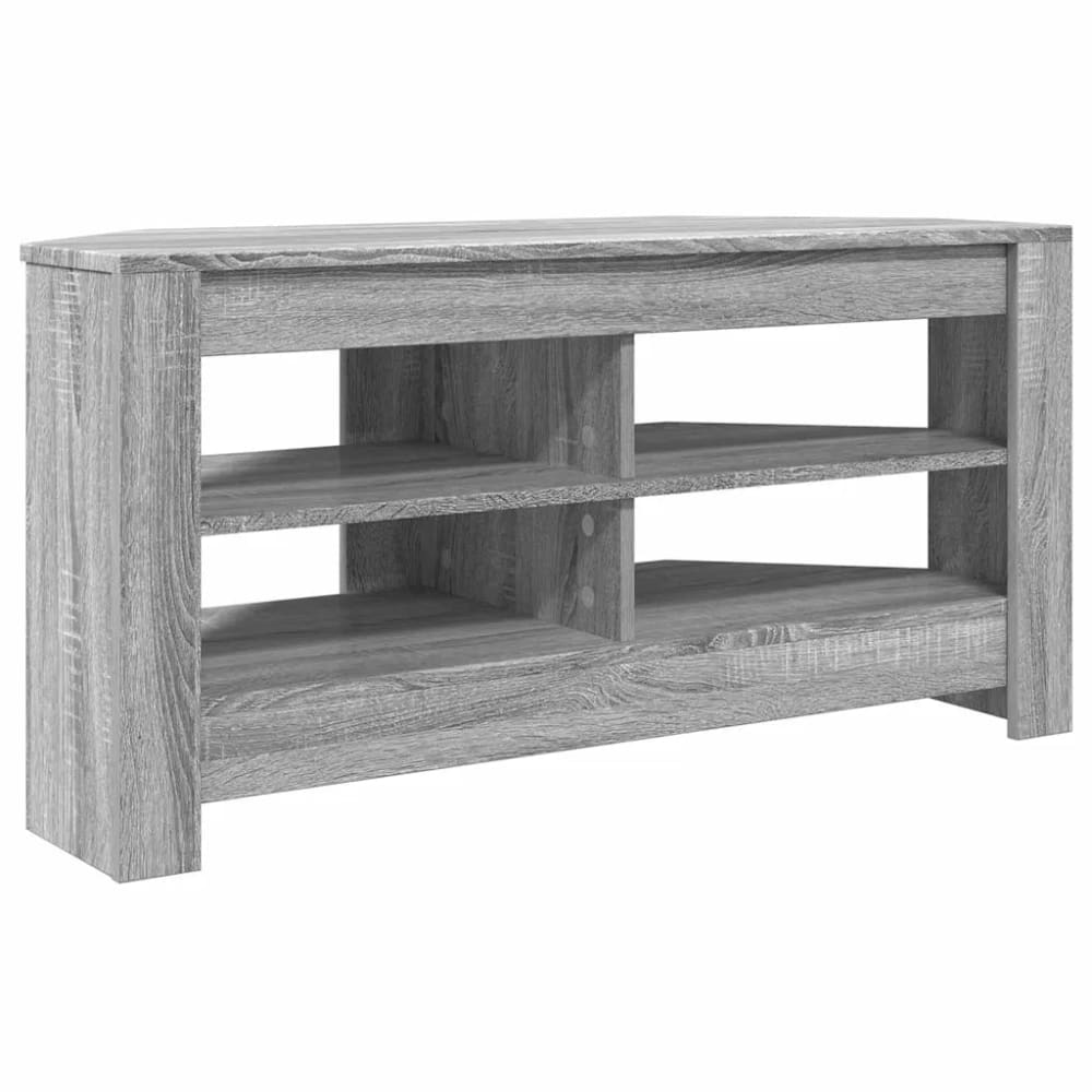 Meuble tv d'angle rectangulaire bois marron 102 x 41 x 50 cm