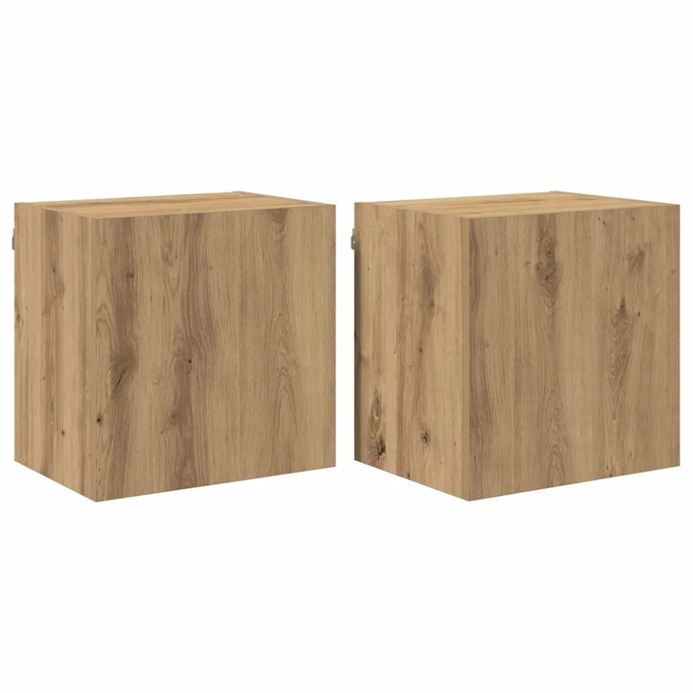Lot de 2 meubles bois beige 40.5 x 30 x 40 cm Lot de 2 meubles bois beige 40.5 x 30 x 40 cm